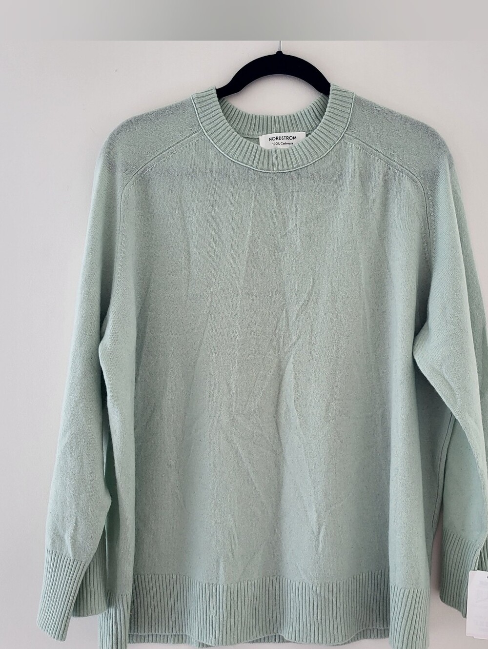 Nordstrom 100% Cashmere Crewneck Sweater in Light Mint